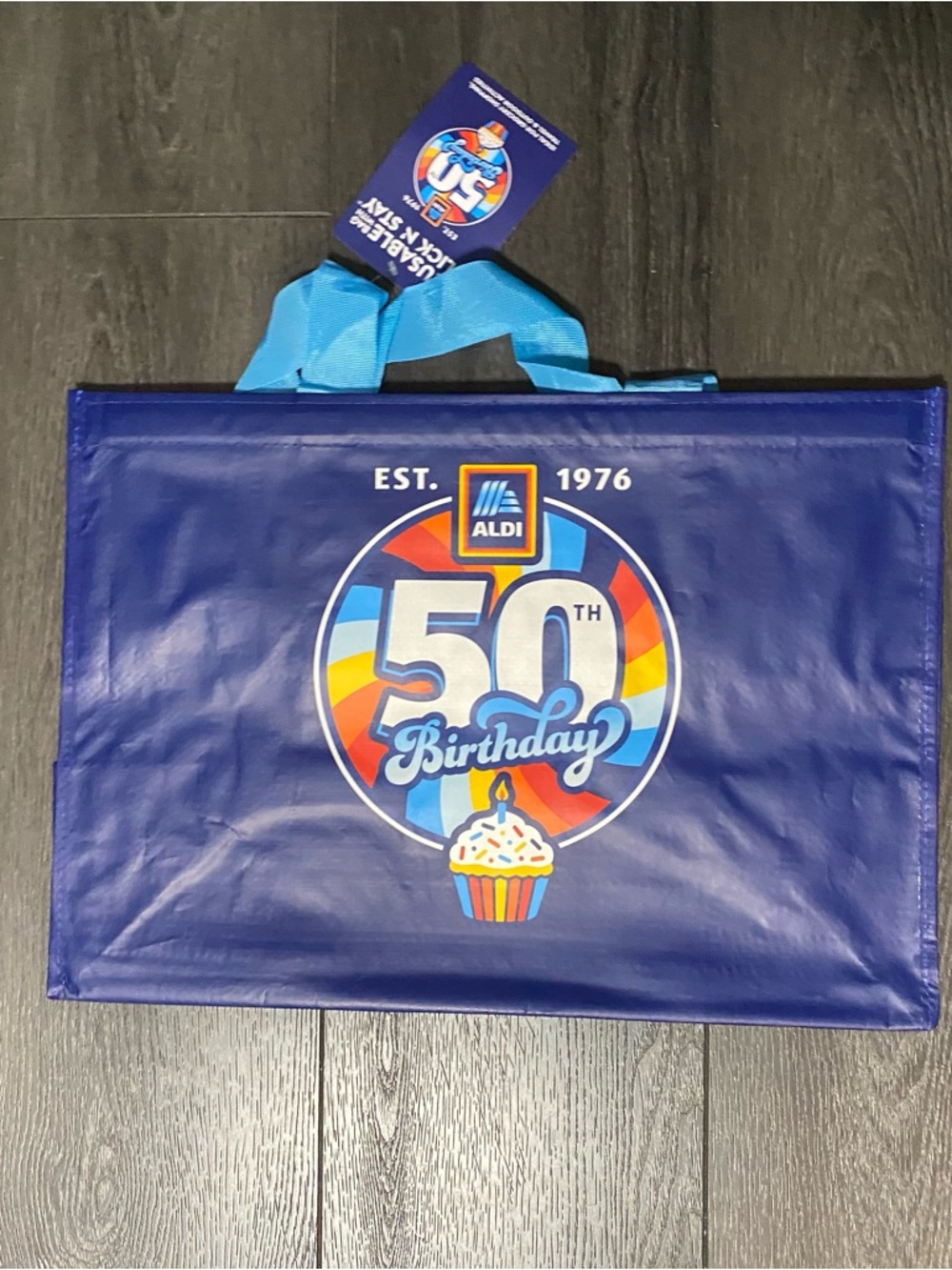 ALDI Limited Edition 50TH Birthday Click N'  Stay Tote Bag Reusable 2026 New